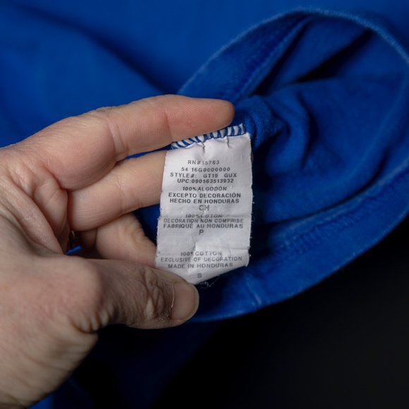 Vintage Blue Short Sleeve Champion Cotton Tee Top - Picture 5 of 5